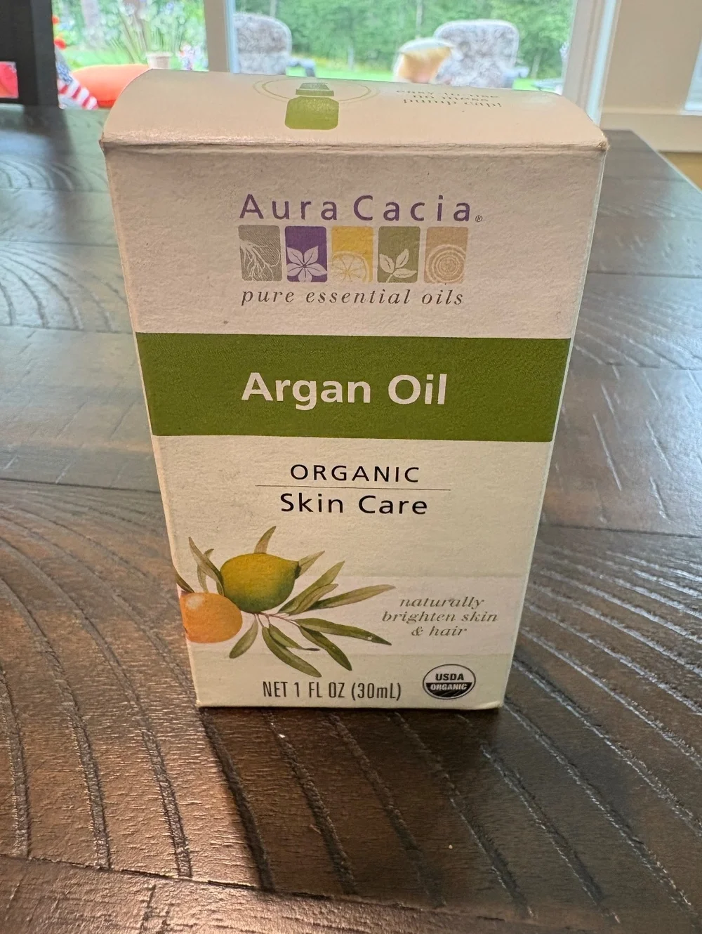 Aura Cacia Organic Argan Oil 1 fl oz (30mL) New USDA Organic Skin & Hair Care